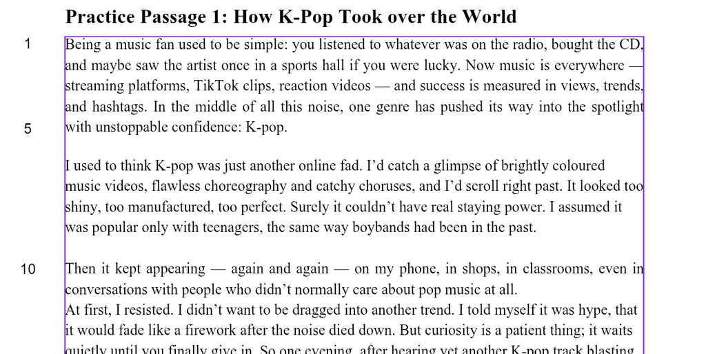 National 5 English Practice Paper - How K-Pop took over the World