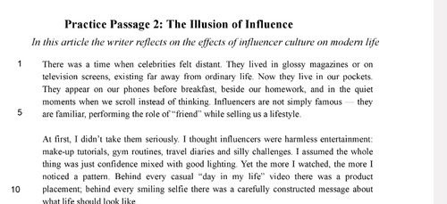 National 5 English Practice Paper: The Illusion of Influence